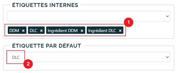 Haccp Web V Comment Param Trer Les Types D Tiquettes Sur Les